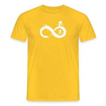 Infinity Triathlon - T-shirt homme - jaune - Devant - AI Model Male 178 dark (178cm)
