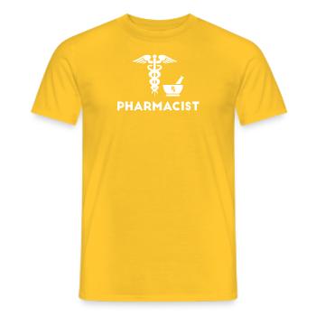 T-Shirt Pharmacien - Pharmacien - Aesculapius - T-shirt homme - jaune - Devant - AI Model Male 178 dark (178cm)
