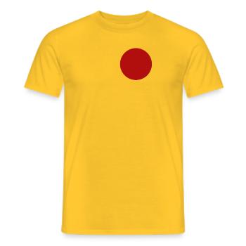 Red dot - Men's T-Shirt - yellow - Front - AI Model Male 178 dark (178cm)