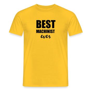 Meilleur machiniste - T-shirt homme - jaune - Devant - AI Model Male 178 dark (178cm)