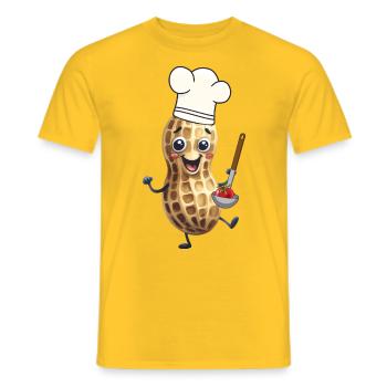 Erdnuss Koch Köchin Köche Kochkunst Tomate Tomaten - Männer T-Shirt - Gelb - Vorne - AI Model Male 178 dark (178cm)