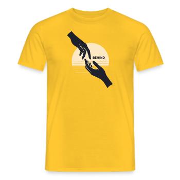 Soyez gentil – Document de compassion - T-shirt homme - jaune - Devant - AI Model Male 178 dark (178cm)
