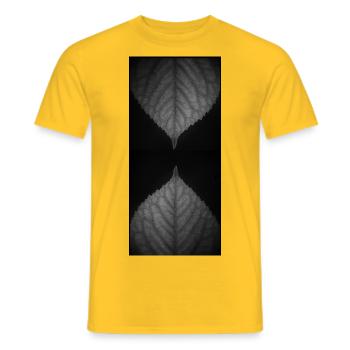 Inverted Leaves - Männer T-Shirt - Gelb - Vorne - AI Model Male 178 dark (178cm)