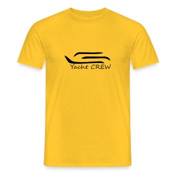 YACHT CREW design - Men's T-Shirt - yellow - Front - AI Model Male 178 dark (178cm)
