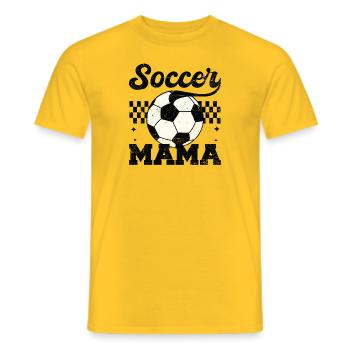 Football Maman Détresse Fête des Mères Maman - T-shirt homme - jaune - Devant - AI Model Male 178 dark (178cm)