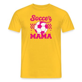 Football Maman Détresse Fête des Mères Maman - T-shirt homme - jaune - Devant - AI Model Male 178 dark (178cm)