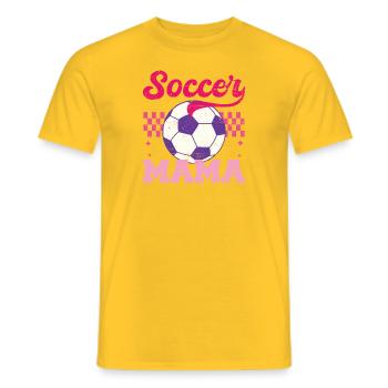 Football Maman Détresse Fête des Mères Maman - T-shirt homme - jaune - Devant - AI Model Male 178 dark (178cm)