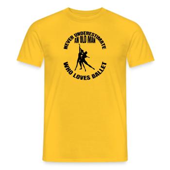 Ballerina Gift Ballet Dancer Cours de danse - T-shirt homme - jaune - Devant - AI Model Male 178 dark (178cm)