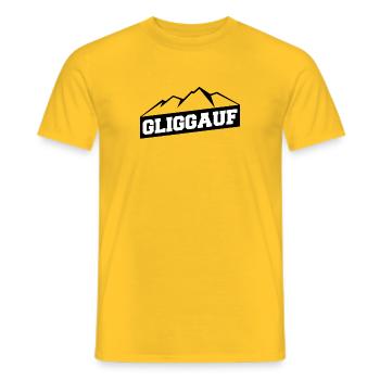 Glück auf Erzgebirge Haamit Sachsen - Männer T-Shirt - Gelb - Vorne - AI Model Male 178 dark (178cm)