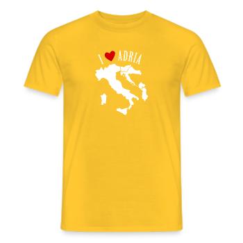 J’aime la mer Adriatique - T-shirt homme - jaune - Devant - AI Model Male 178 dark (178cm)
