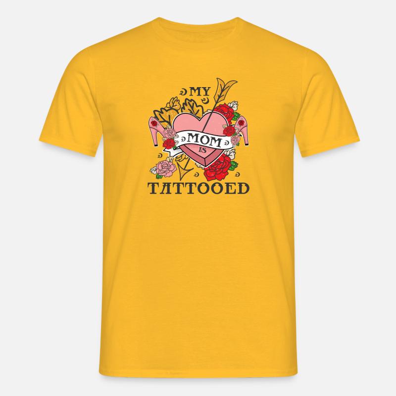 Coole Mutter - Mutter Tattoo - Männer T-Shirt - Gelb