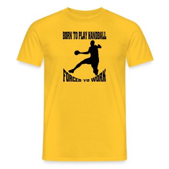 Handballfan Handballspieler Handballteam Handball - Männer T-Shirt - Gelb - Vorne - AI Model Male 178 dark (178cm)