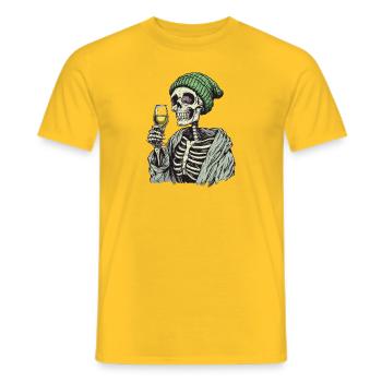 Skeleton - Männer T-Shirt - Gelb - Vorne - AI Model Male 178 dark (178cm)