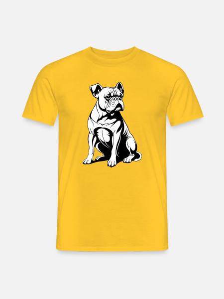 Bouledogue - T-shirt homme - jaune