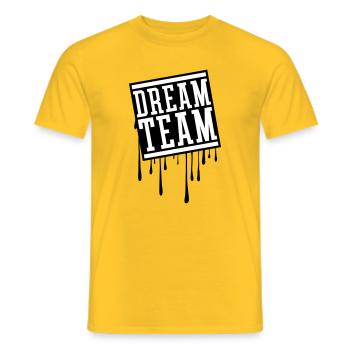 Dream Team - Männer T-Shirt - Gelb - Vorne - AI Model Male 178 dark (178cm)