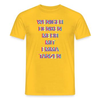 Hardtekk Tekk - Men's T-Shirt - yellow - Front - AI Model Male 178 dark (178cm)