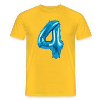 vier_blau - T-shirt homme - jaune - Devant - AI Model Male 178 dark (178cm)
