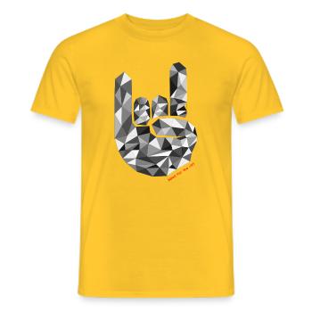 Bleed For The Riff en noir et noir - T-shirt homme - jaune - Devant - AI Model Male 178 dark (178cm)
