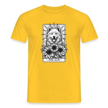 Eurasier | The Sun | Tarot - Men's T-Shirt - yellow - Front - AI Model Male 178 dark (178cm)