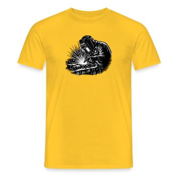 Soudeur Sparks Metal Industry Work Pride - T-shirt homme - jaune - Devant - AI Model Male 178 dark (178cm)