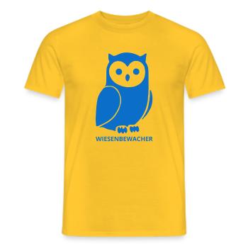 Minimalistisches Wiesenbewacher Design - Männer T-Shirt - Gelb - Vorne - AI Model Male 178 dark (178cm)