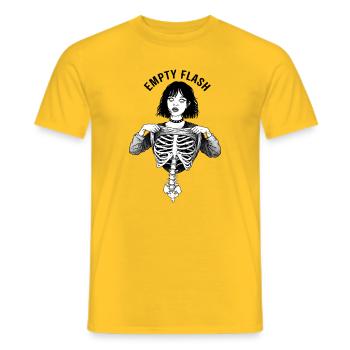 Leere Flash Skeleton - Männer T-Shirt - Gelb - Vorne - AI Model Male 178 dark (178cm)