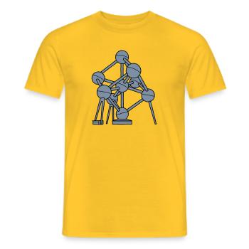 Atomium Brüssel 2 - Männer T-Shirt - Gelb - Vorne - AI Model Male 178 dark (178cm)