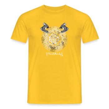 Ornament mit axt m s - Männer T-Shirt - Gelb - Vorne - AI Model Male 178 dark (178cm)