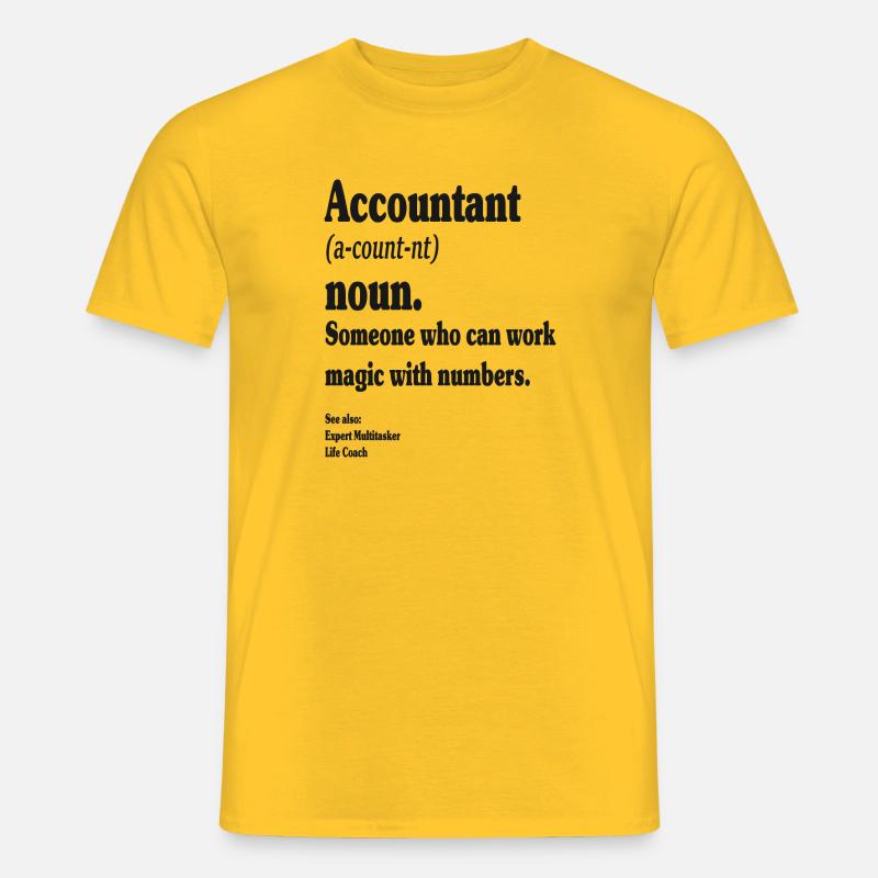 Buchhalter - Männer T-Shirt - Gelb