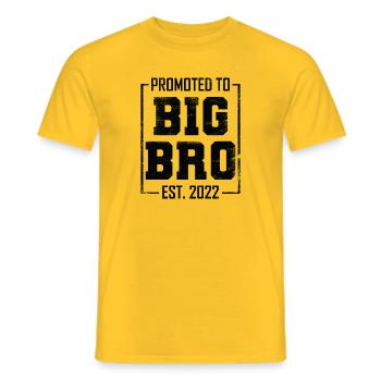 Promoted to Big Brother Est 2022 - Men's T-Shirt - yellow - Front - AI Model Male 178 dark (178cm)