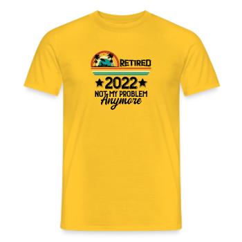 funny rettirement - Men's T-Shirt - yellow - Front - AI Model Male 178 dark (178cm)