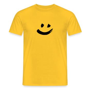 Smile - Men's T-Shirt - yellow - Front - AI Model Male 178 dark (178cm)