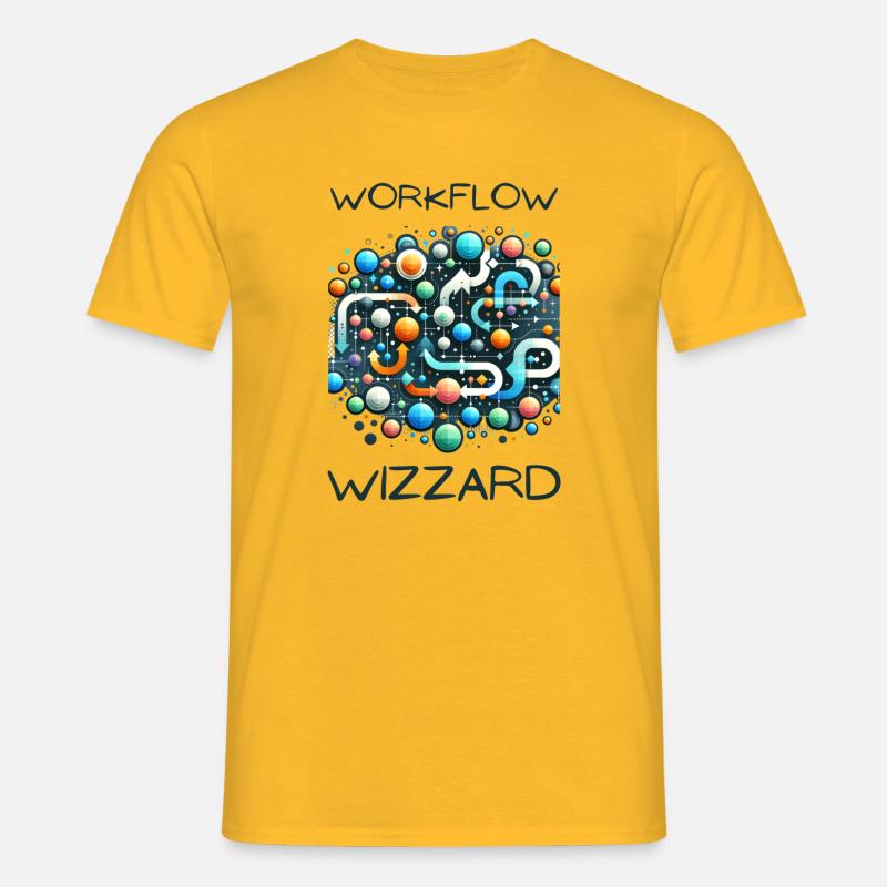 Workflow-Wizzard - Männer T-Shirt - Gelb