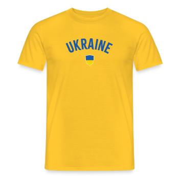 Ukraine - Männer T-Shirt - Gelb - Vorne - AI Model Male 178 dark (178cm)