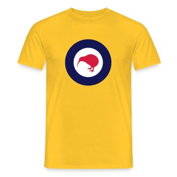 Roundel of New Zealand Air Force - Neuseeland - Männer T-Shirt - Gelb - Vorne - AI Model Male 178 dark (178cm)