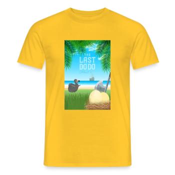 The Last Dodo Mauritius - Le Dernier Dodo Maurice - T-shirt homme - jaune - Devant - AI Model Male 178 dark (178cm)