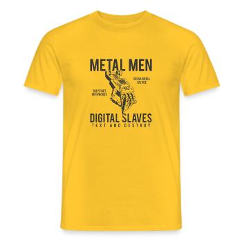 Metal Men - Men's T-Shirt - yellow - Front - AI Model Male 178 dark (178cm)