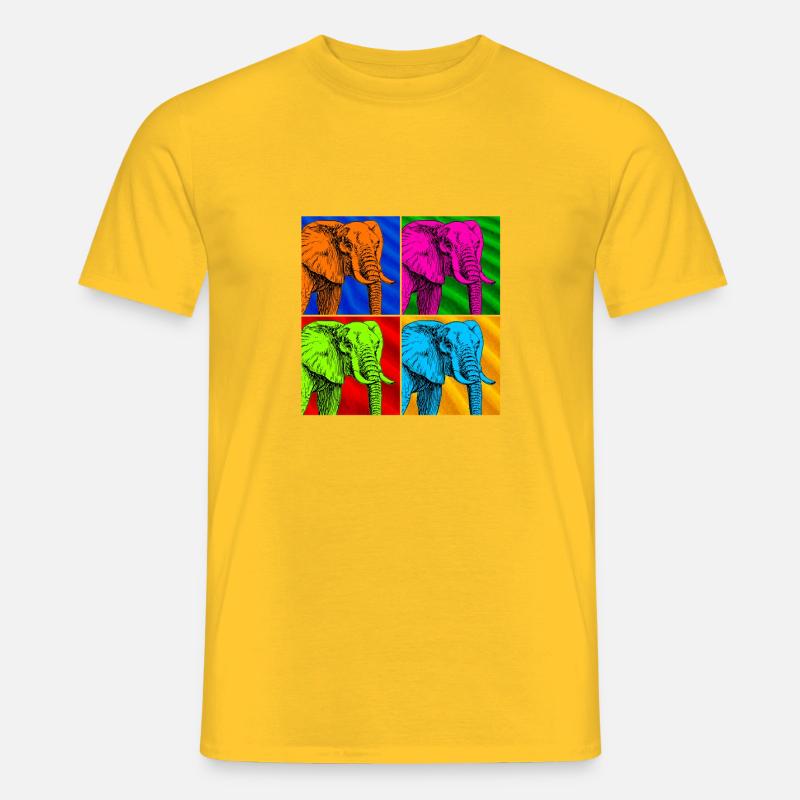 Elefant - Männer T-Shirt - Gelb