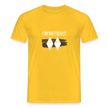 Je suis difficile à skier - T-shirt homme - jaune - Devant - AI Model Male 178 dark (178cm)