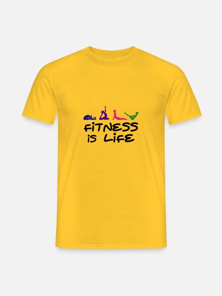 Fitness - Männer T-Shirt - Gelb