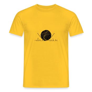 Tricot - T-shirt homme - jaune - Devant - AI Model Male 178 dark (178cm)