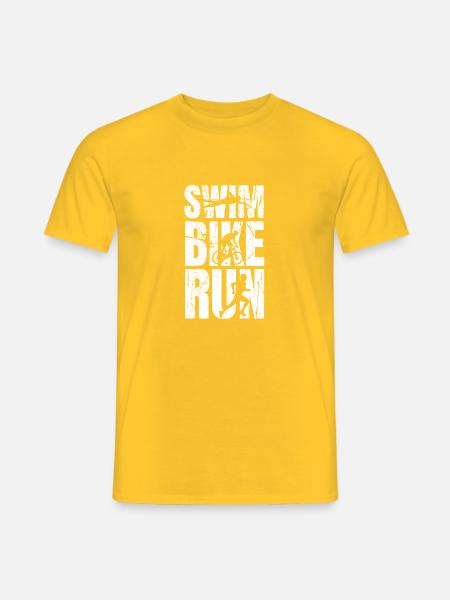 Triathlon Triathlet Geschenk Geburtstag - Männer T-Shirt - Gelb