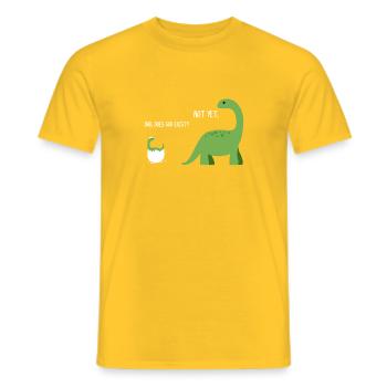Dinosaure - Athéisme Athéisme Dieu Cadeau - T-shirt homme - jaune - Devant - AI Model Male 178 dark (178cm)