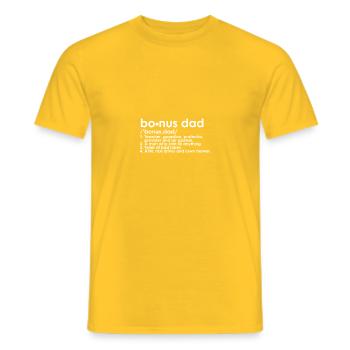 Définition de papa bonus - T-shirt homme - jaune - Devant - AI Model Male 178 dark (178cm)
