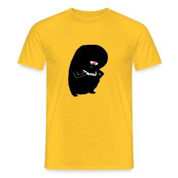 3D Brillen Monster - Männer T-Shirt - Gelb - Vorne - AI Model Male 178 dark (178cm)