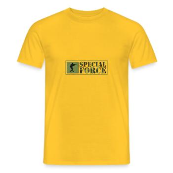 Special Forces Spezialeinheit Armee Militär - Männer T-Shirt - Gelb - Vorne - AI Model Male 178 dark (178cm)