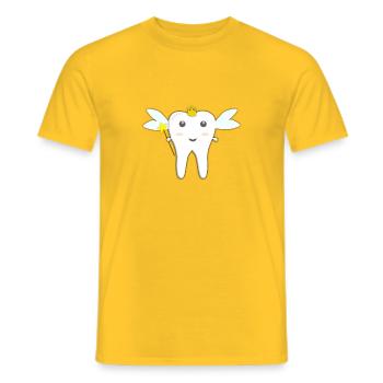 petite fée des dents Conception mignonne d'enfants et de bébé - T-shirt homme - jaune - Devant - AI Model Male 178 dark (178cm)