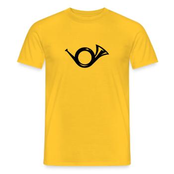 Posthorn Post Postman Postman Horn Gift - Men's T-Shirt - yellow - Front - AI Model Male 178 dark (178cm)