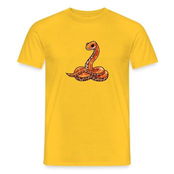 Corn Snake Kornnatter Geschenk Schlange - Männer T-Shirt - Gelb - Vorne - AI Model Male 178 dark (178cm)
