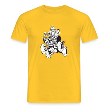 VTT - T-shirt homme - jaune - Devant - AI Model Male 178 dark (178cm)